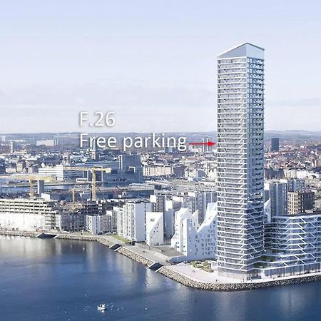 26-Etage Lejlighed Med Utrolig Havudsigt 오르후스 외부 사진