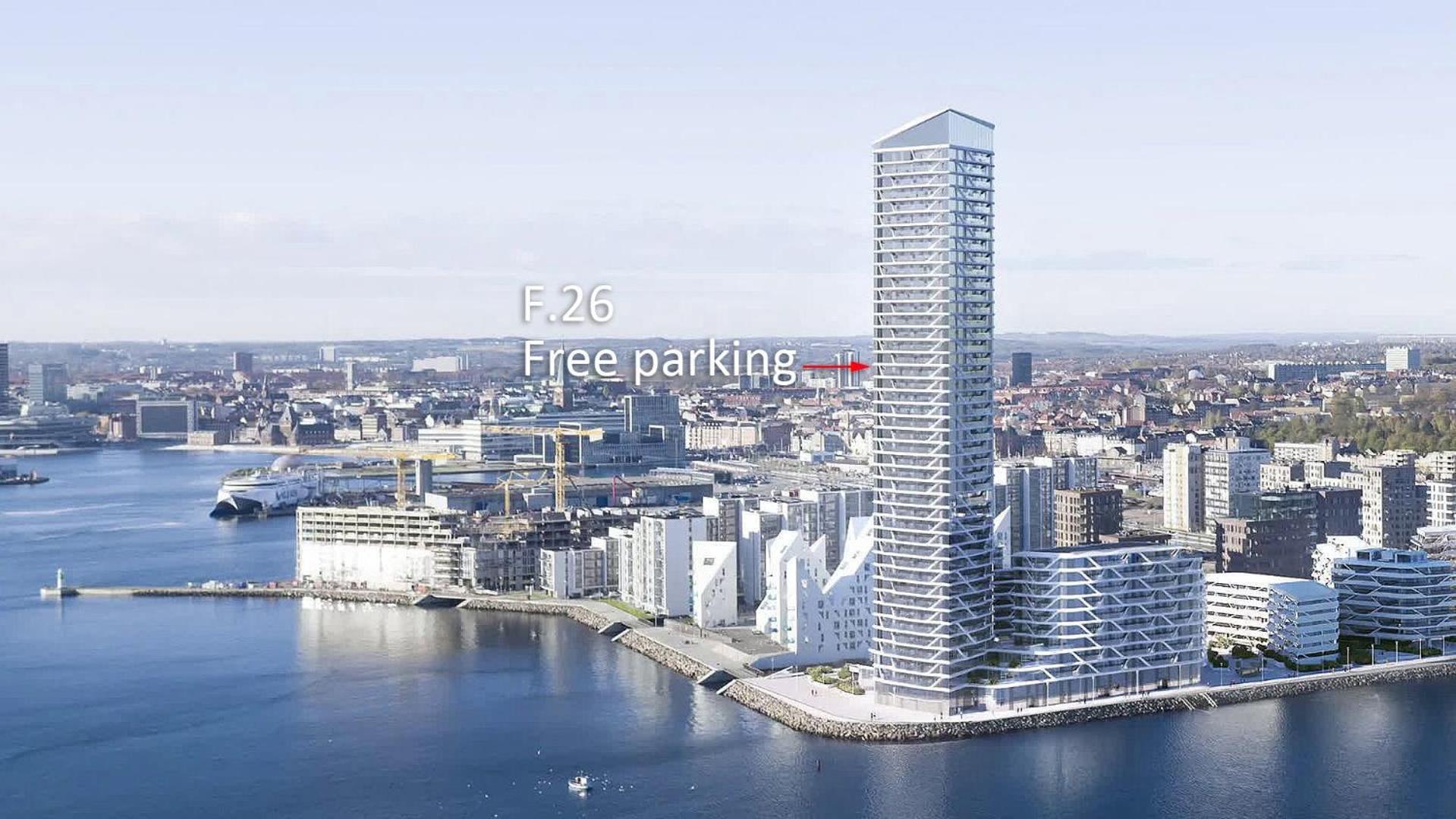 26-Etage Lejlighed Med Utrolig Havudsigt 오르후스 외부 사진